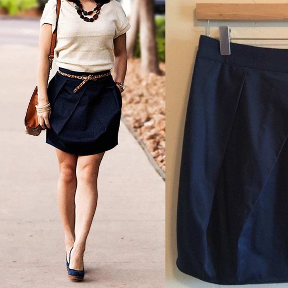 Navy J. Crew Lunette skirt